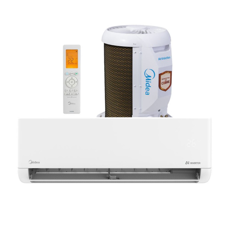 Imagem do produto Ar Condicionado Split 22000 BTUs Inverter AI AirVolution Frio Midea 42EFVCB22M5x38TAVCB22M5 220V Imagem do produto Ar Condicionado Split 22000 BTUs Inverter AI AirVolution Frio Midea 42EFVCB22M5x38TAVCB22M5 220V