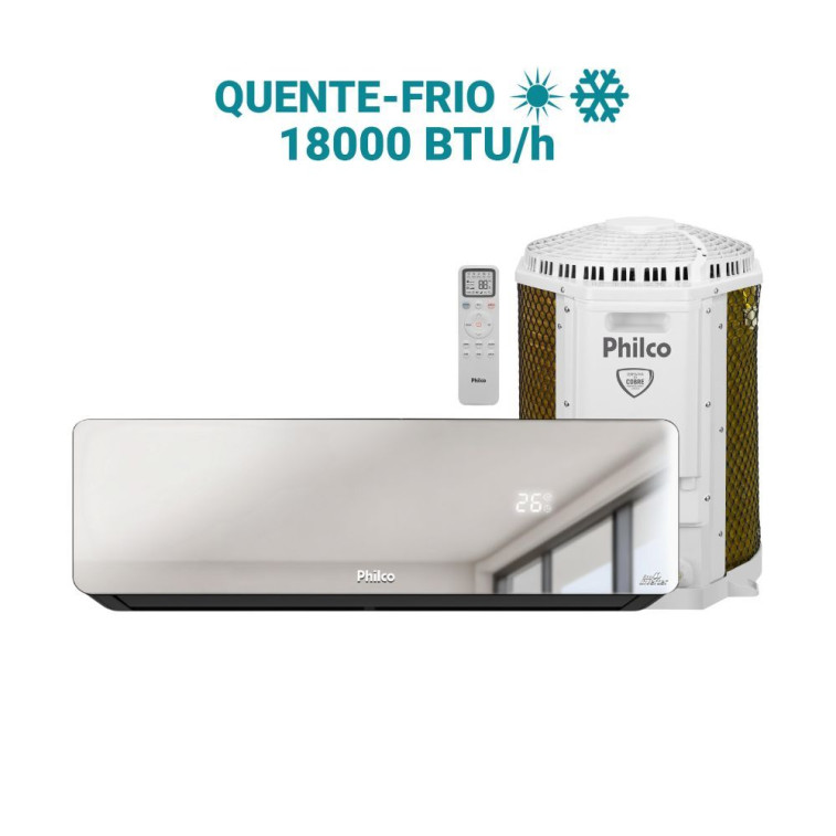 Imagem do produto Ar Condicionado Split Inverter Philco PAC18QG Espelhado 18000 BTUs Quente e Frio 220V Imagem do produto Ar Condicionado Split Inverter Philco PAC18QG Espelhado 18000 BTUs Quente e Frio 220V