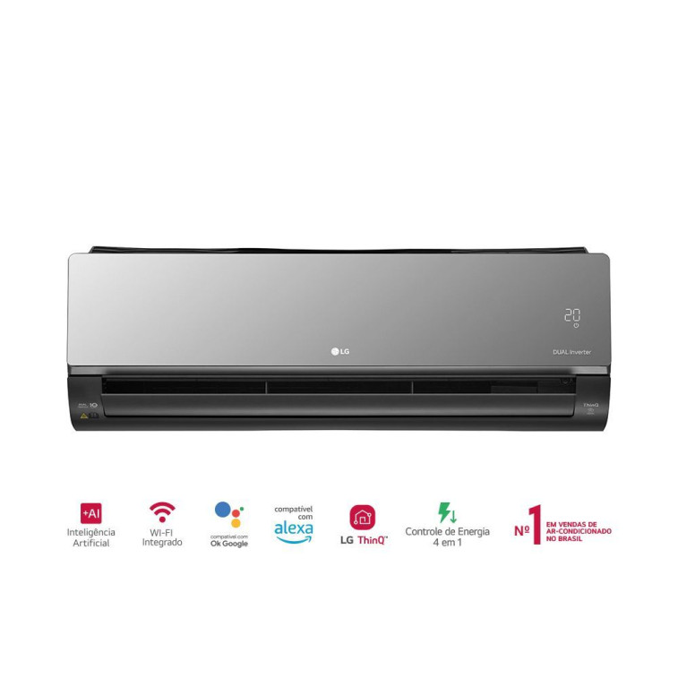 Imagem do produto Ar Condicionado Split LG DUAL Inverter AI Artcool 12000 BTUs Frio 220V S3-Q12JAR1L Imagem do produto Ar Condicionado Split LG DUAL Inverter AI Artcool 12000 BTUs Frio 220V S3-Q12JAR1L