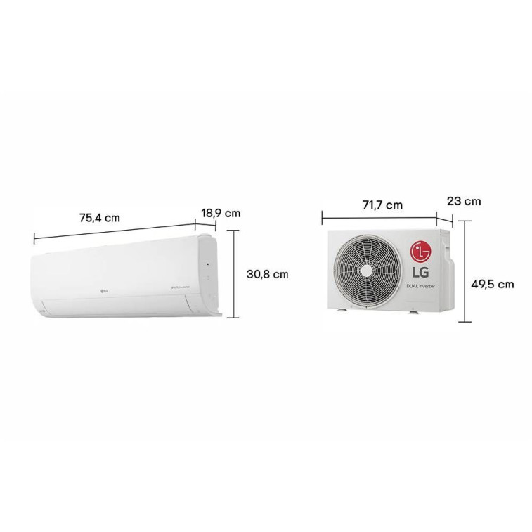 Imagem do produto Ar Condicionado Split LG DUAL Inverter AI Compact 9000 BTUs Frio 220V S3-Q09AAQAC Imagem do produto Ar Condicionado Split LG DUAL Inverter AI Compact 9000 BTUs Frio 220V S3-Q09AAQAC