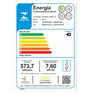 Ar Condicionado Split Inverter Midea AI Ecomaster 18000 BTUs Quente e Frio 220V 38EZVQA18M5 Ar Condicionado Split Inverter Midea AI Ecomaster 18000 BTUs Quente e Frio 220V 38EZVQA18M5
