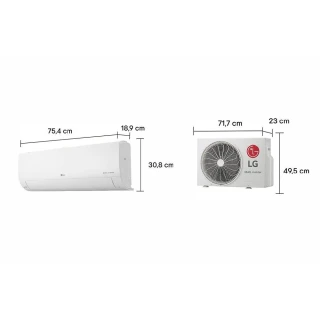 Ar Condicionado Split LG DUAL Inverter AI Compact 9000 BTUs Frio 220V S3-Q09AAQAC Ar Condicionado Split LG DUAL Inverter AI Compact 9000 BTUs Frio 220V S3-Q09AAQAC
